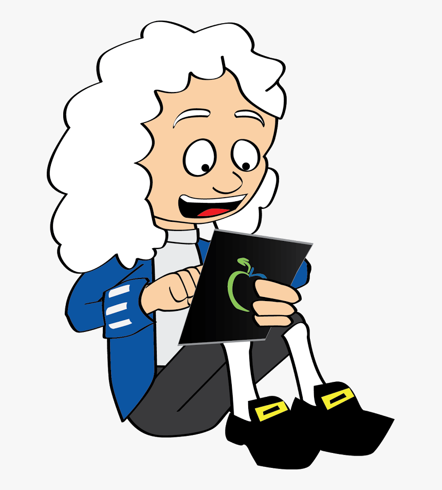 Person Taking Notes Png - Cartoon Isaac Newton Png, Transparent Png