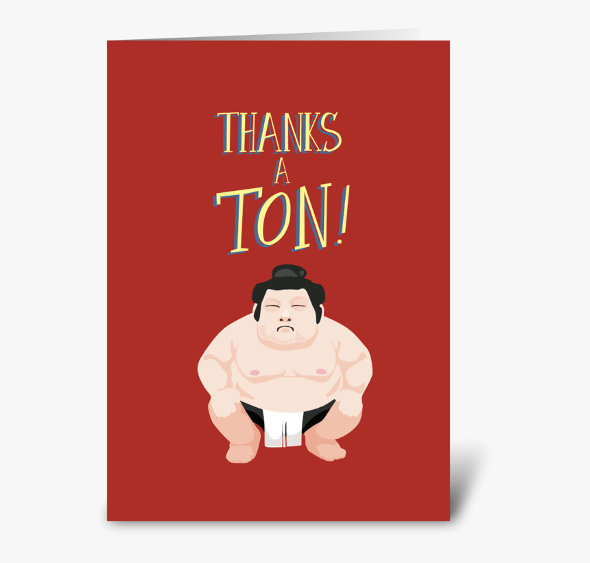 Sumo Greeting Card - Cartoon, HD Png Download, Free Download