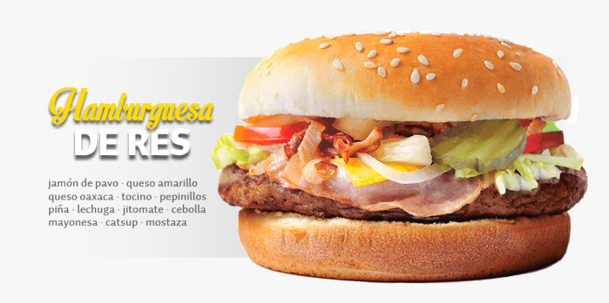 Menu De Hamburguesa De Res, HD Png Download, Free Download