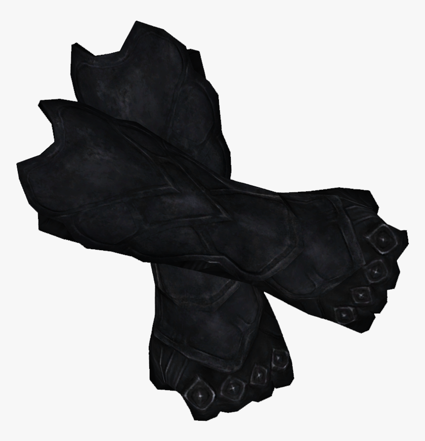 Elder Scrolls - Skyrim Black Gloves, HD Png Download, Free Download