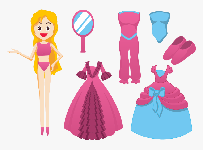 Barbie Doll Dress Clip Art - Barbie Dress Clipart, HD Png Download, Free Download