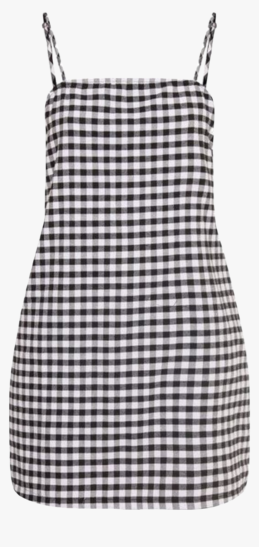 black and white plaid spaghetti strap dress