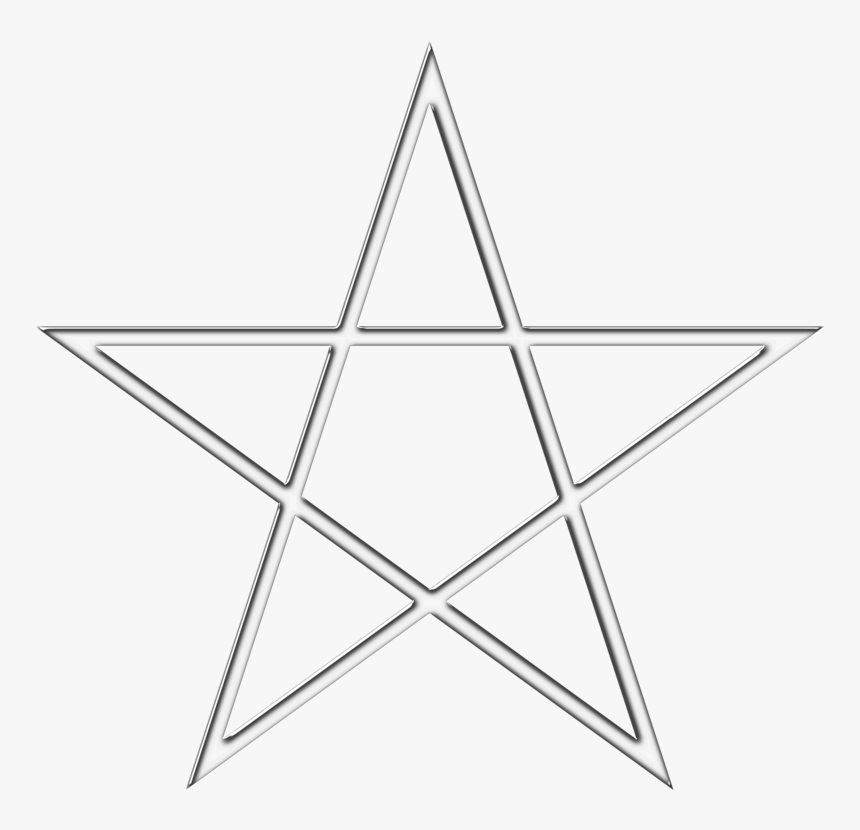 Line Art,triangle,symmetry - White Pentagram Png, Transparent Png, Free Download