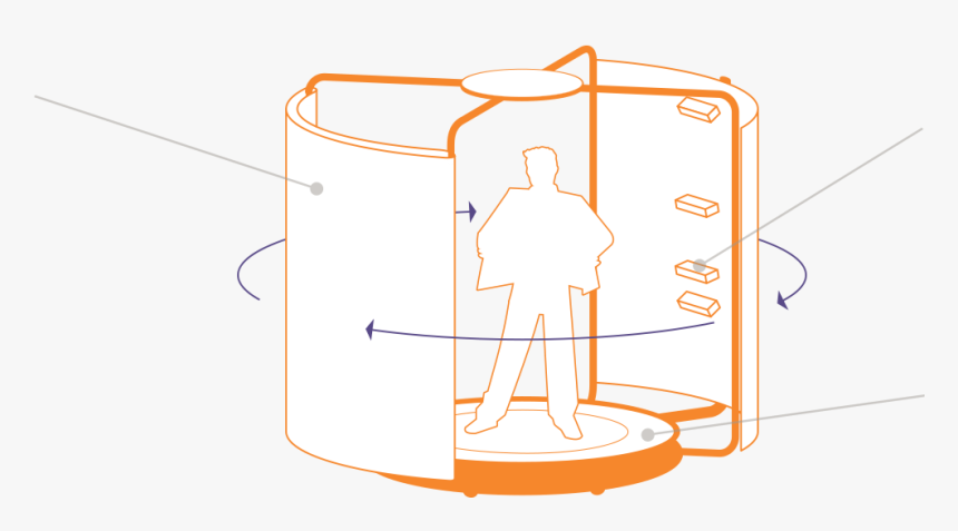 Person Inside 3d Body Scanner - Illustration, HD Png Download, Free Download