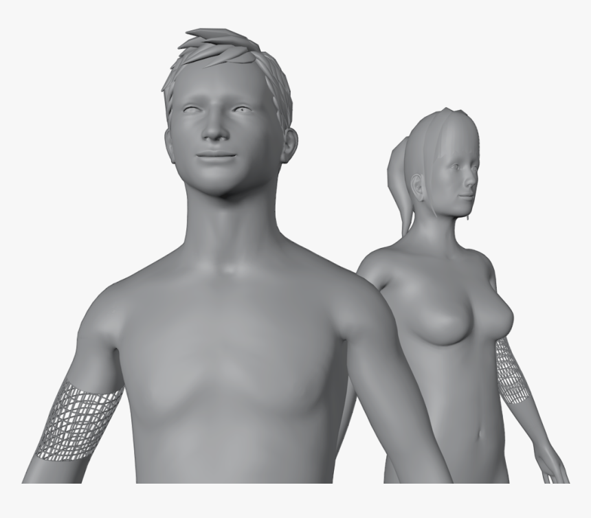 3d Body Scan Male And Female - 3d Scanned Body, HD Png Download, Free Download