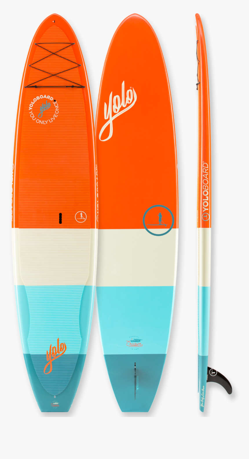 10 6 Yolo Coastal Crusier Red Stripe Paddleboard, HD Png Download, Free Download