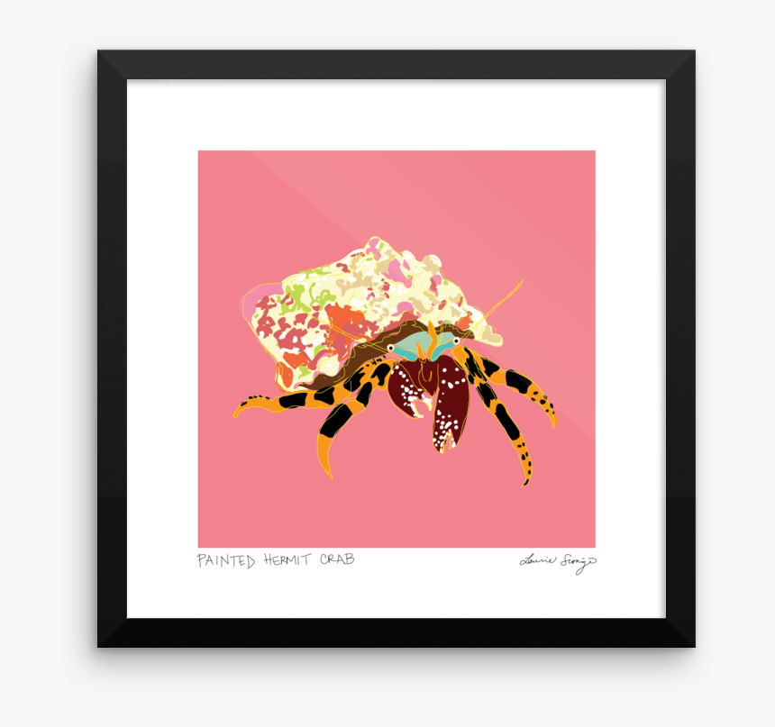 Painted Hermit Crab Print - Illustration, HD Png Download, Free Download