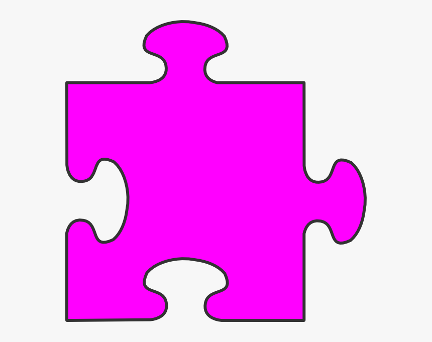 Blue Border Puzzle Piece Top Clip Art - Png Puzzle Piece, Transparent Png, Free Download