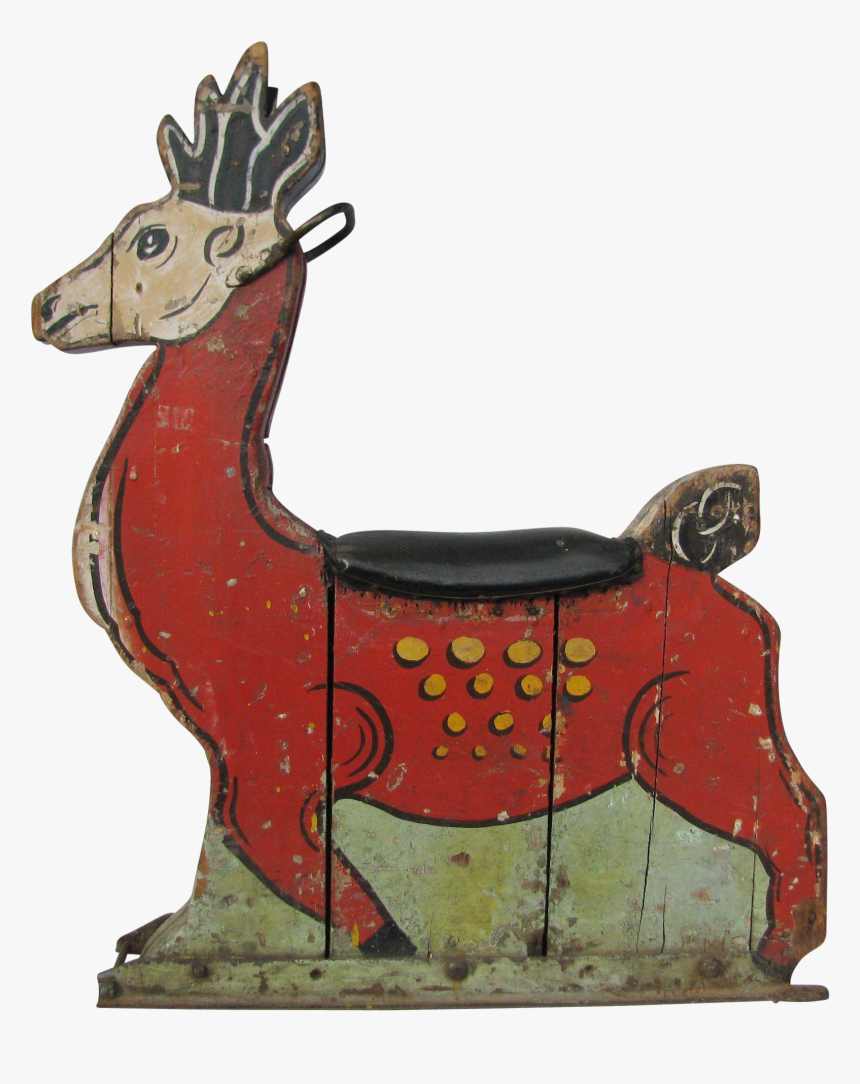 Antique Reindeer Carousel Ride Vintage Circus, Carousel, - Llama, HD Png Download, Free Download