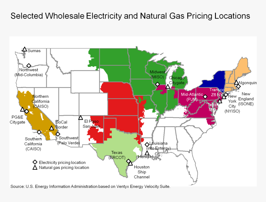 Selected Wholesale Electricity Pricing Locations - Most Incest, HD Png Download, Free Download