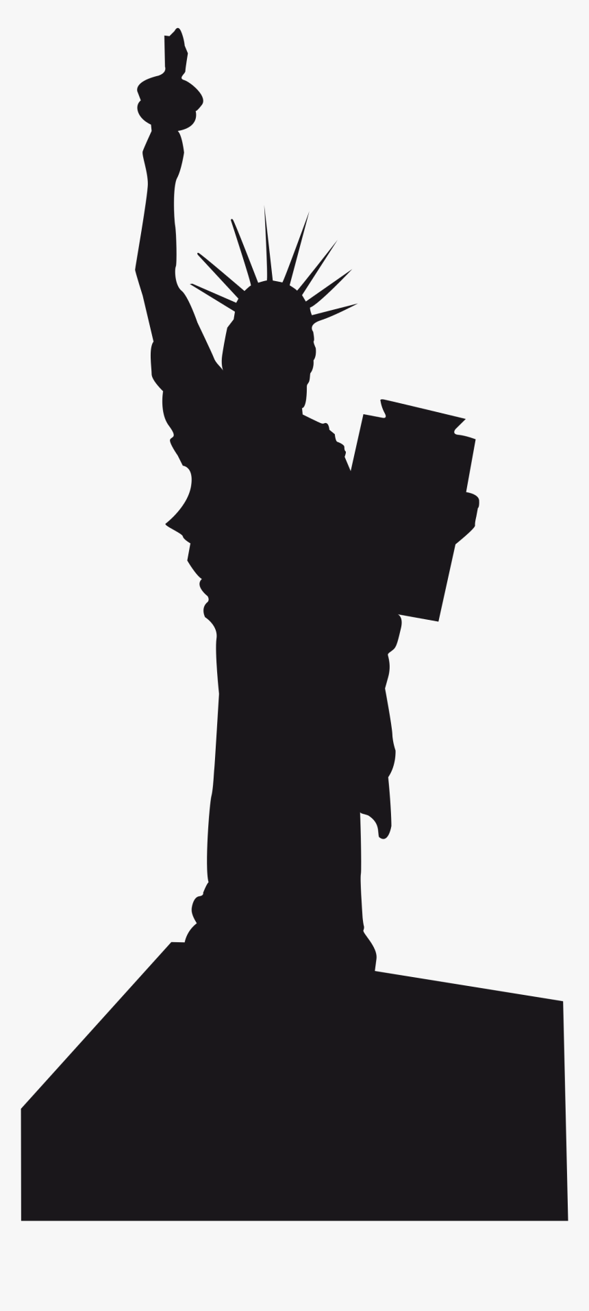 Transparent Liberty Statue Png - Statue Of Liberty Clip Art Silhouette, Png Download, Free Download