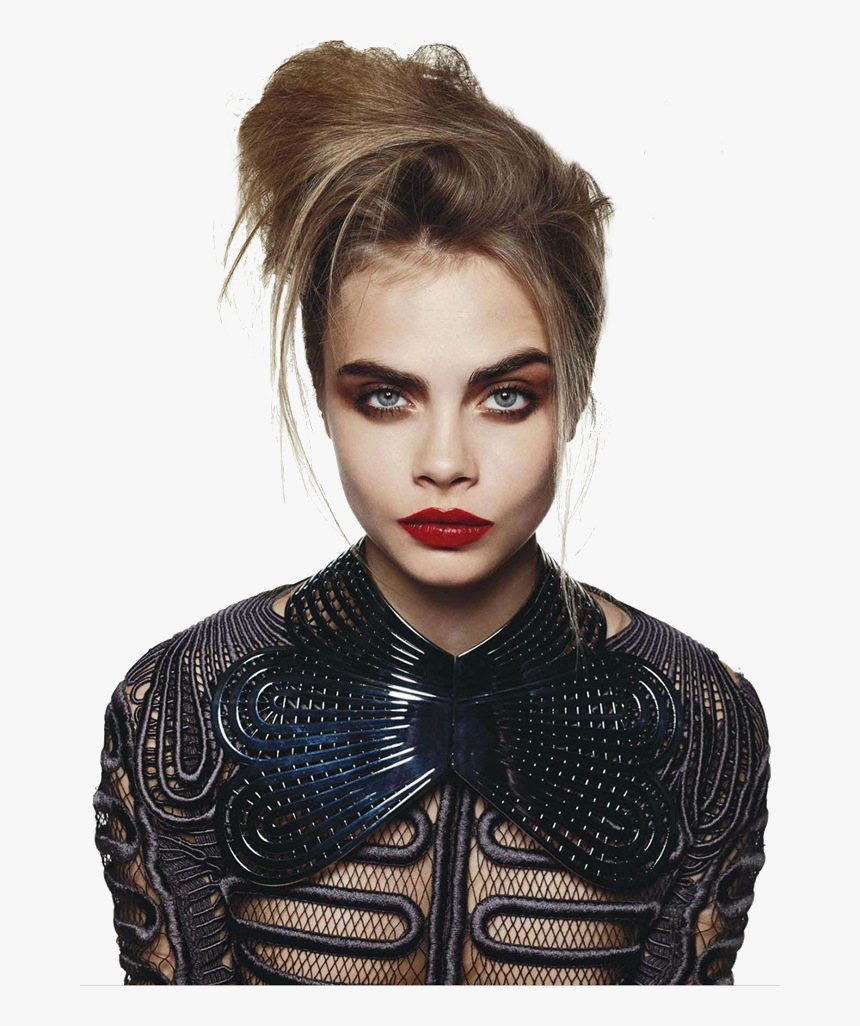 Cara Delevingne Png By Missy- - Cara Delevingne With A Messy Bun, Transparent Png, Free Download