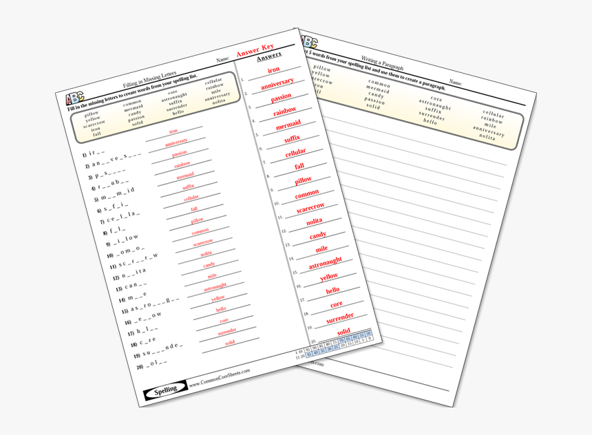 Commoncoresheets Com Page 1, HD Png Download, Free Download