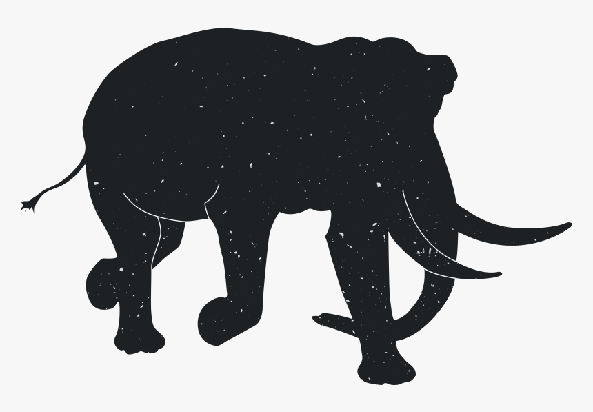 Clip Art Indian Silhouette - Black Animated Elephant, HD Png Download, Free Download