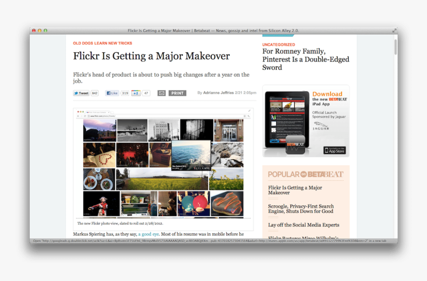 Flickr Is Getting A Makeover, According To Betabeat - Flickr Photostream, HD Png Download, Free Download