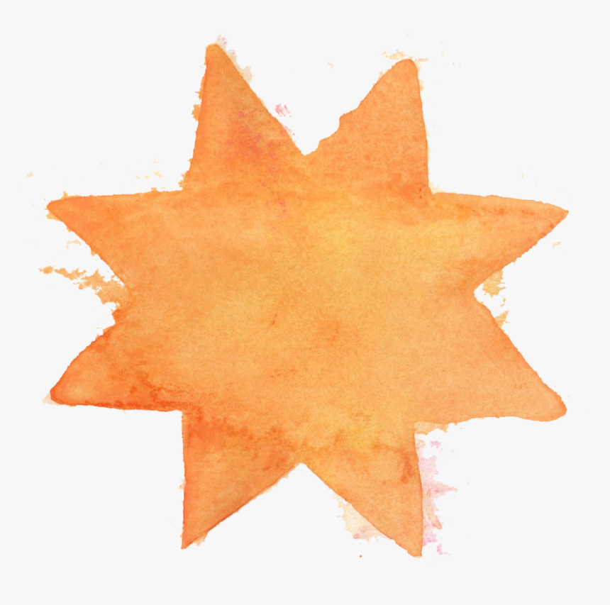 Clip Art Watercolor Painting Doodle Star - Maple Leaf, HD Png Download, Free Download