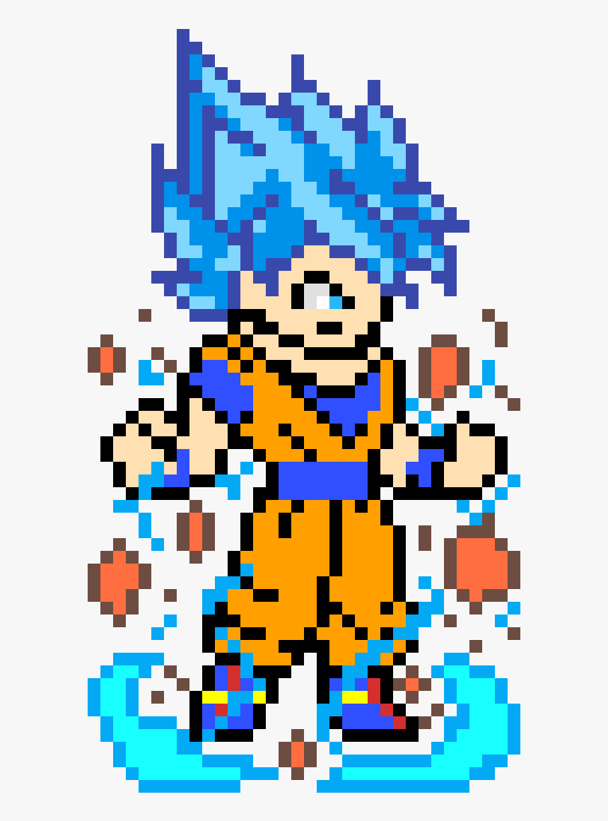 Goku Ssj Pixel Art, HD Png Download - kindpng