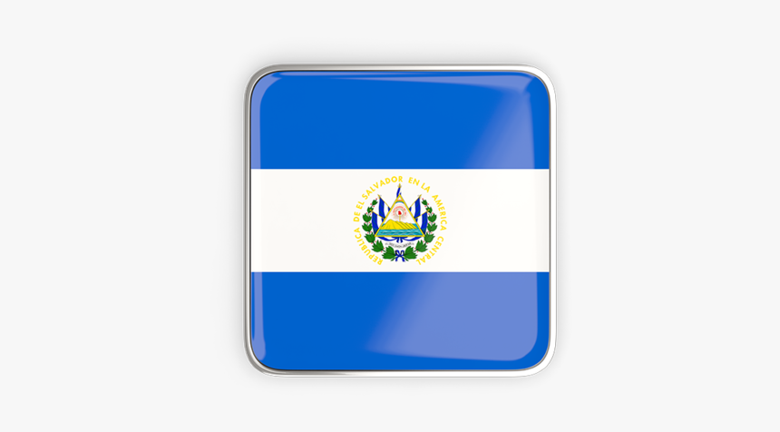 Square Icon With Metallic Frame - Salvador Flag, HD Png Download, Free Download