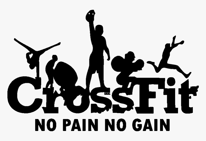 Crossfit Fitness Centre Wall Decal Exercise Wallpaper - Silhouette, HD Png Download, Free Download