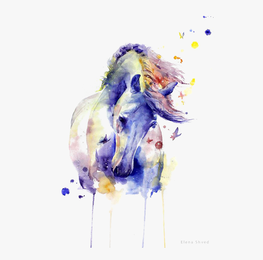 Horse 5s Plus Iphone 5c Free Hq Image Clipart - Watercolor Horse, HD Png Download, Free Download