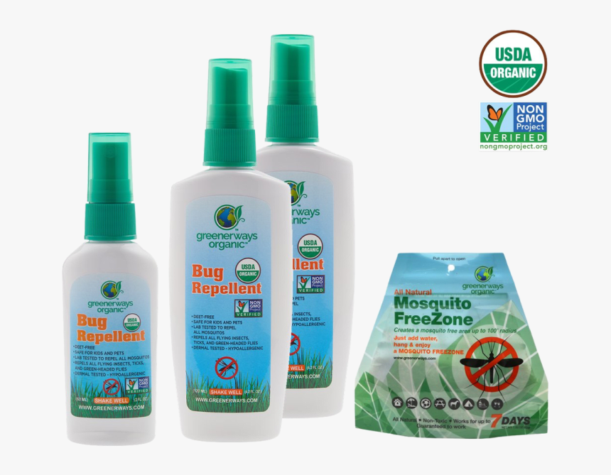 Greenerways Organic All Natural Mosquito Freezone, HD Png Download, Free Download