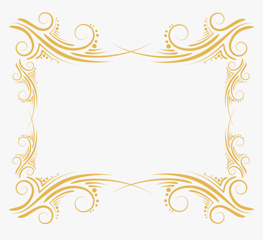 Swirly Gold Frame, HD Png Download, Free Download