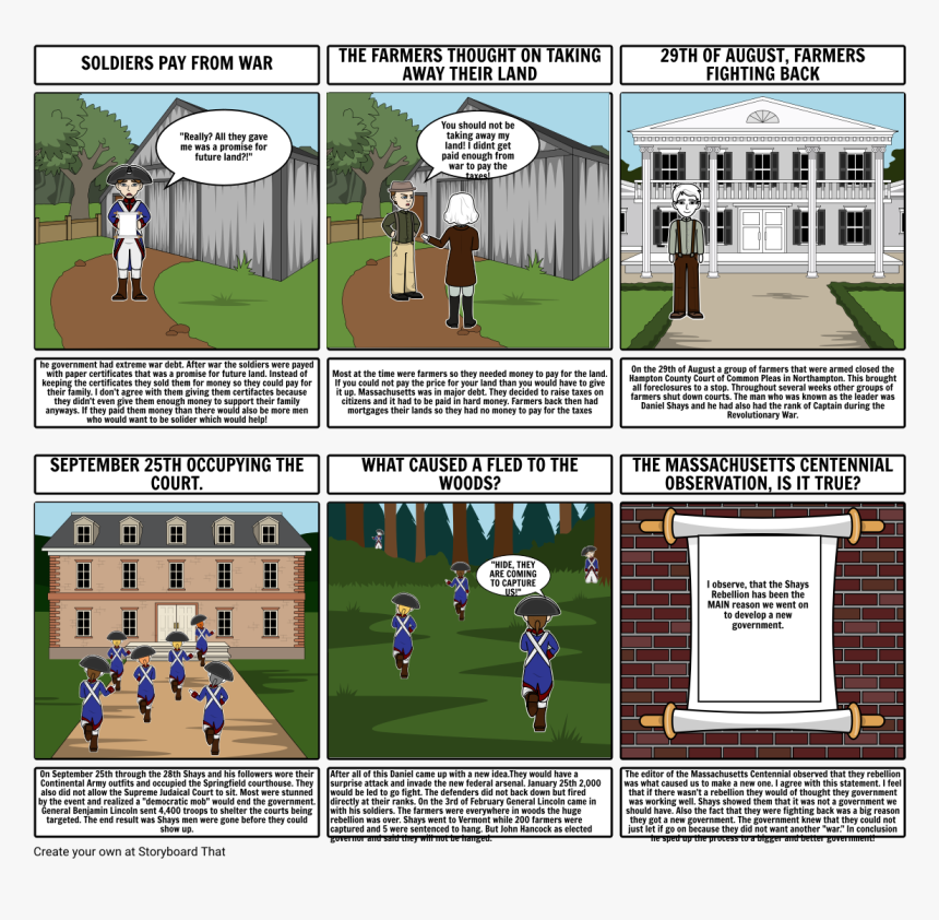 Daniel Shays Rebellion Storyboard, HD Png Download, Free Download