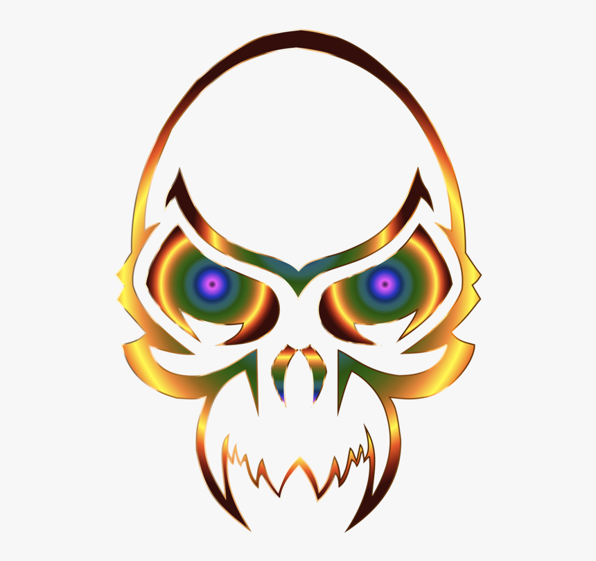 Transparent Bird Skull Clipart - Tribal Tattoos Skull, HD Png Download, Free Download