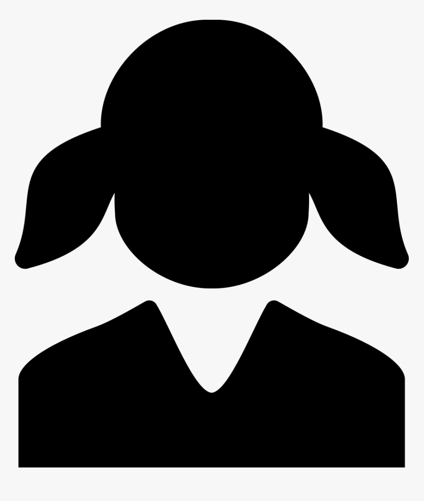 Girl With Two Ponytails - 2 Pony Tails Svg, HD Png Download, Free Download