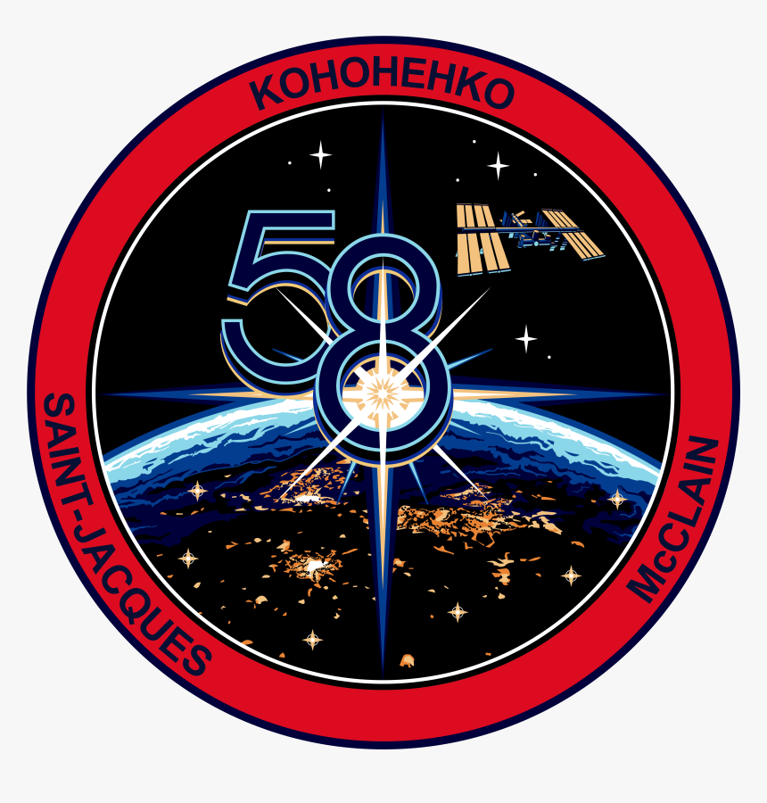 Iss Expedition 58 Patch, HD Png Download, Free Download