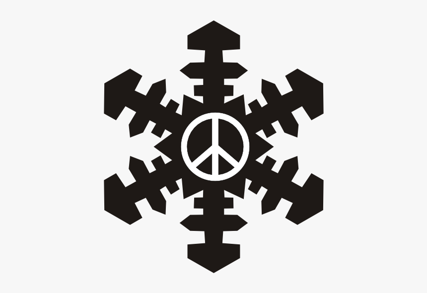 Snowflake Christmas Xmas Holiday Peace Symbol Sign Simple Snowflake Svg Free Hd Png Download Kindpng