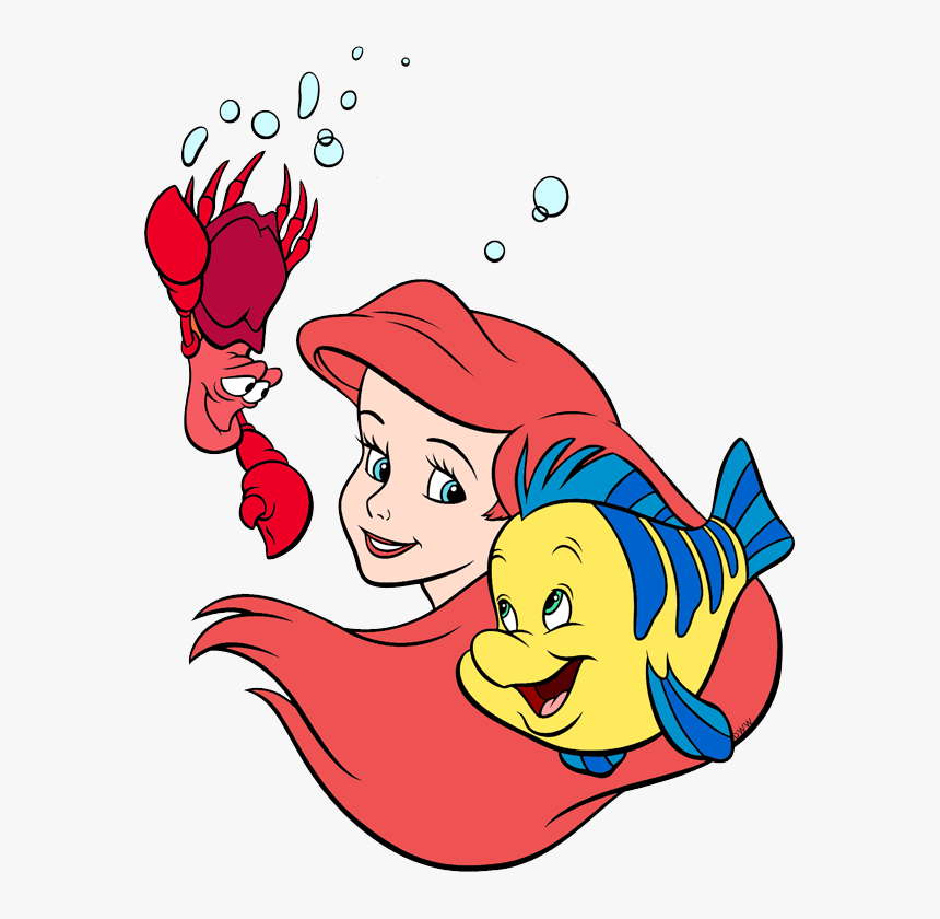 Clip Art Ariel And Flounder Clipart - Ariel Flounder Y Sebastian, HD ...