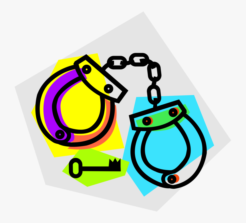 Vector Illustration Of Handcuffs Physical Restraint, HD Png Download ...