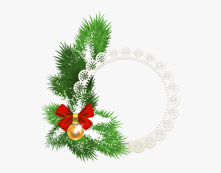 Round Christmas Frame Transparent, HD Png Download - kindpng