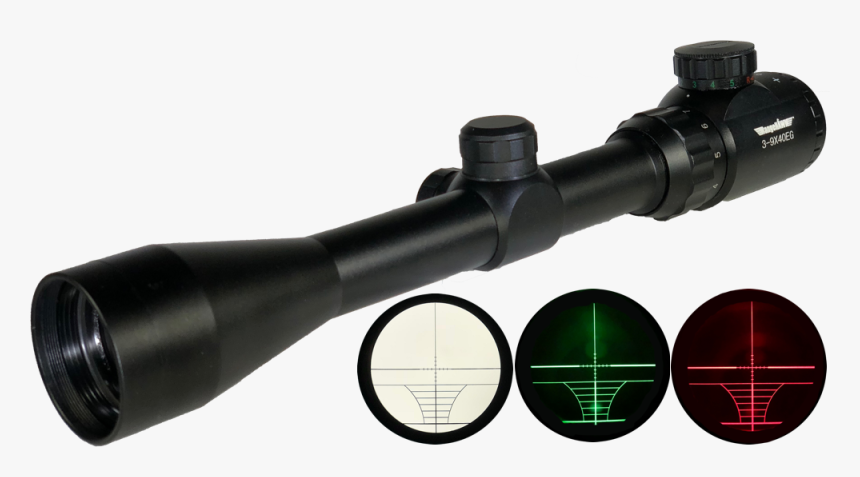 Rifle Scope 3-9x40mm With Illuminated Reticle - Telescope, HD Png Download, Free Download