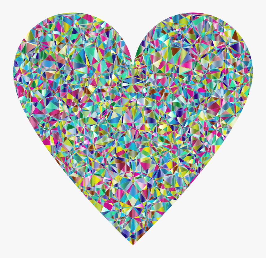 Chromatic Crystal Heart - Groovy Heart Png, Transparent Png, Free Download