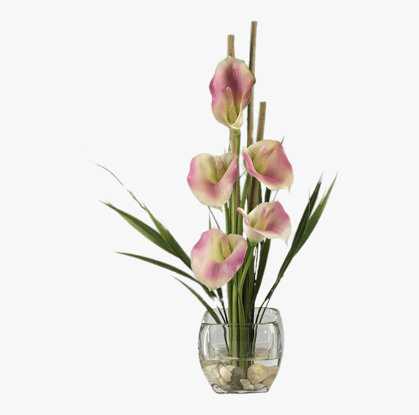 Pink Calla Lilies Composition - Artificial Flower, HD Png Download, Free Download