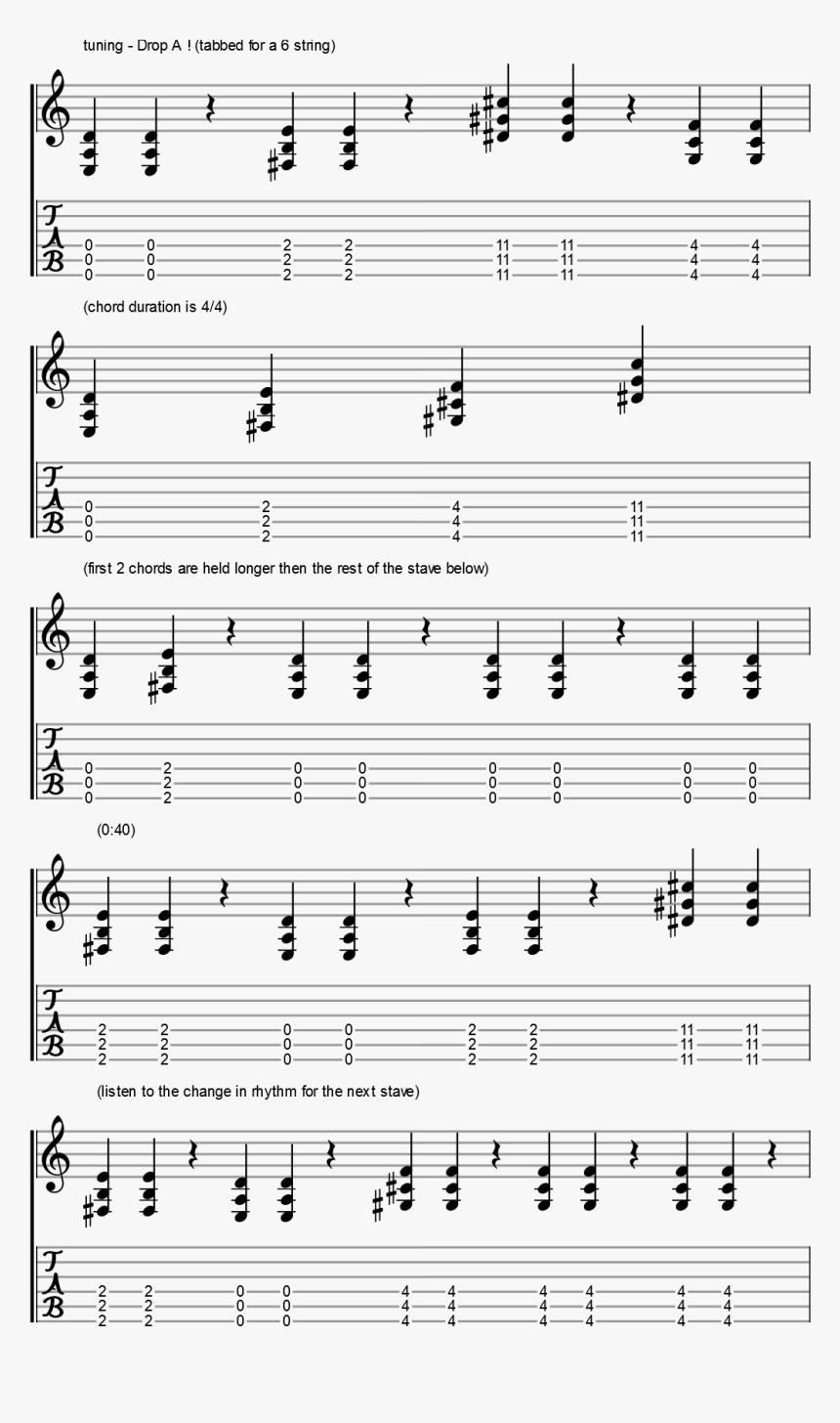 Rhythm Drop A Part 1 - Triad Chords For Each Note, HD Png Download, Free Download