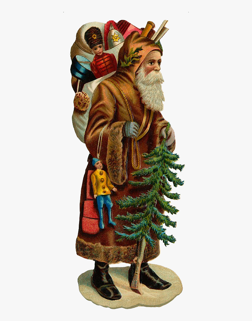 father christmas in victorian times clipart