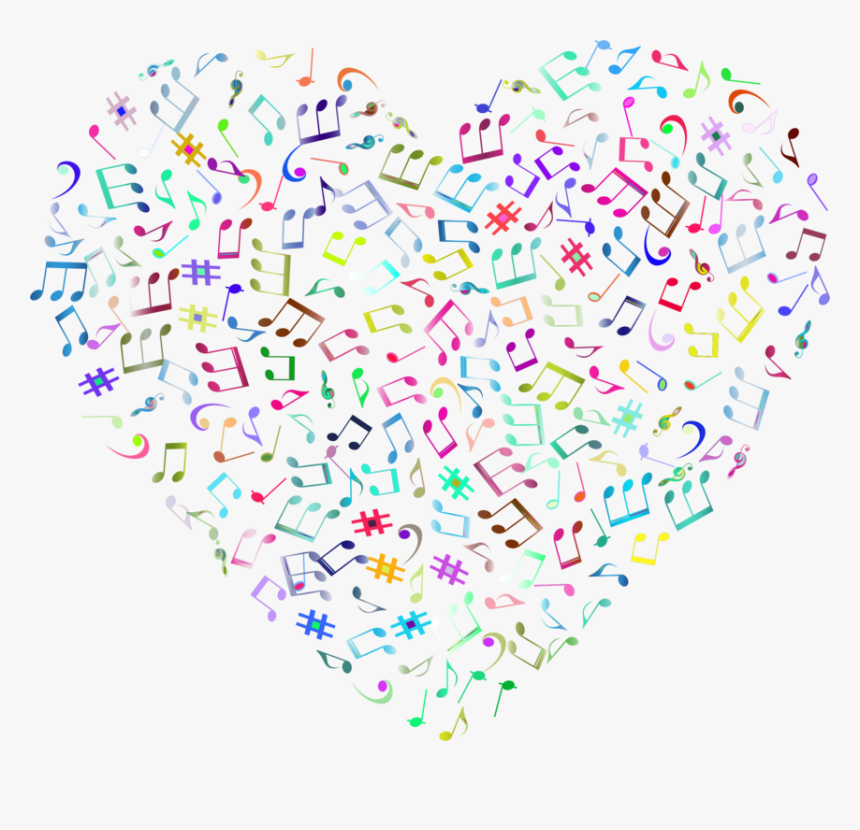 Transparent Music Notes Heart Png - Music Note Background Free, Png Download  - kindpng