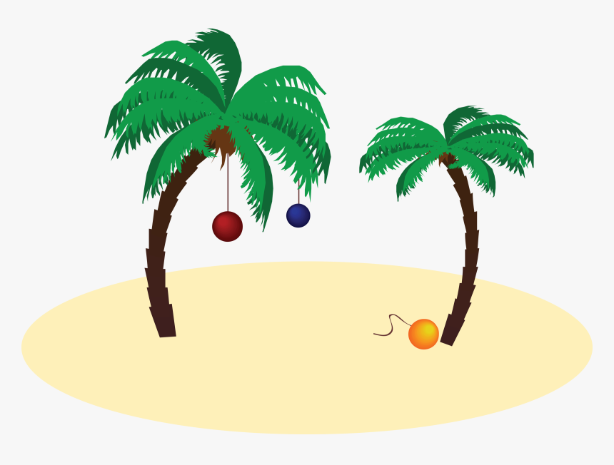 Palm Tree Christmas Png - Christmas Vector Palm Tree, Transparent Png, Free Download