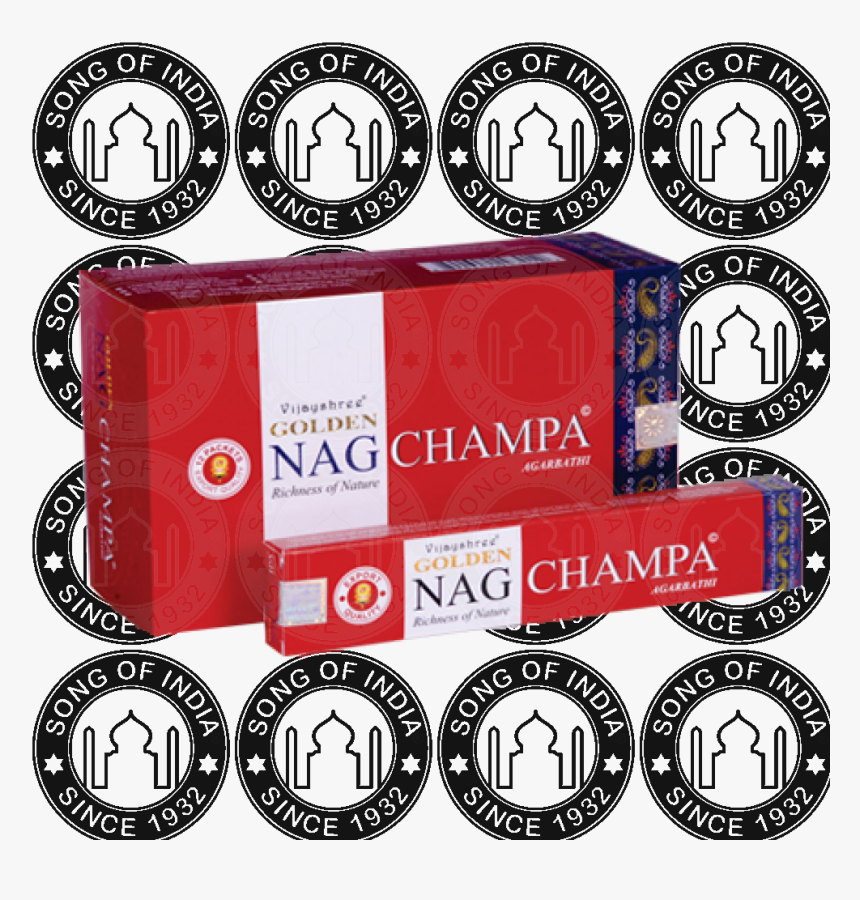 Golden Nag Champa Incense Sticks - Label, HD Png Download, Free Download