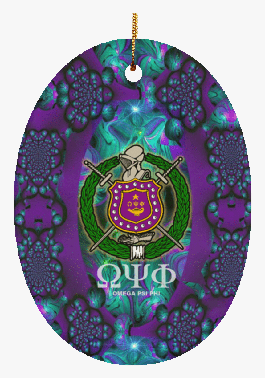 Omega Psi Phi Shield Png - Abstract Art Green Purple, Transparent Png, Free Download