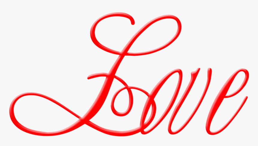 Love Png Calligraphy - Romantic Husband Valentine Day, Transparent Png, Free Download