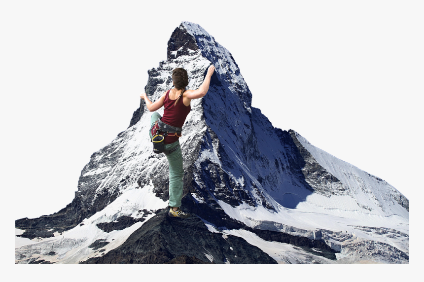 Rock Climbing Climbing Mountain Png , Png Download - Climbing A Mountain Photoshopped, Transparent Png, Free Download