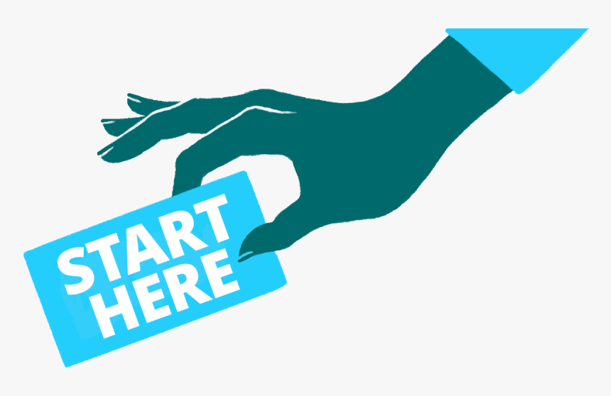 Start Here - Hand, HD Png Download, Free Download