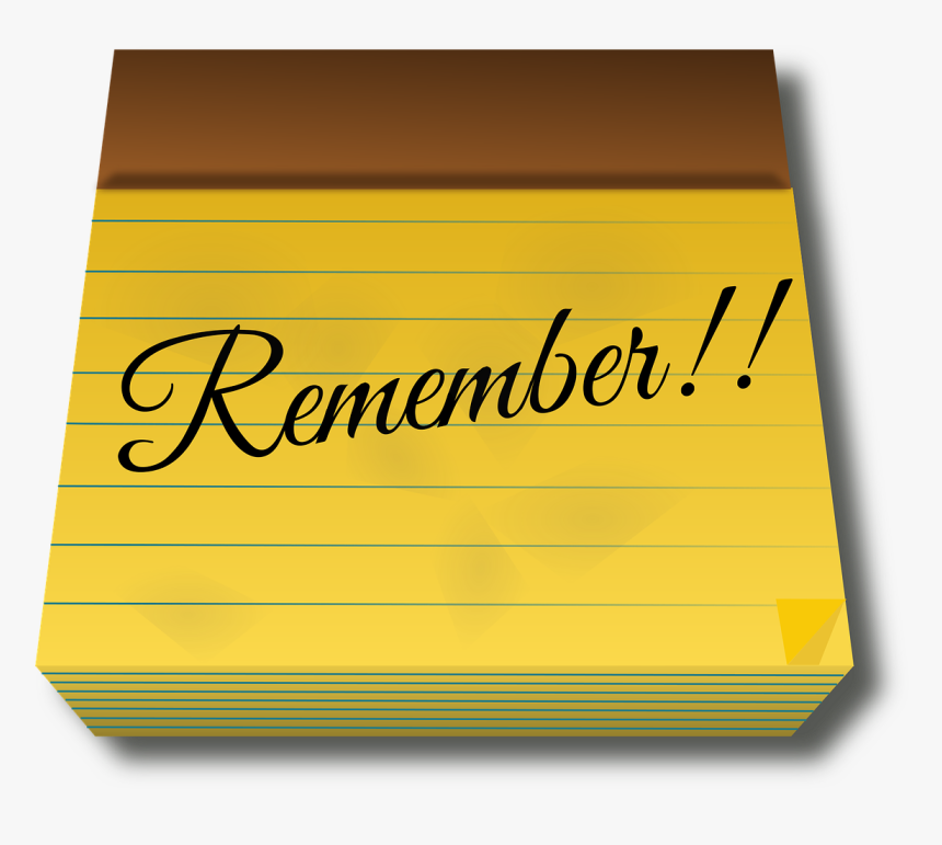 Note-2025016 - Remember .png, Transparent Png, Free Download