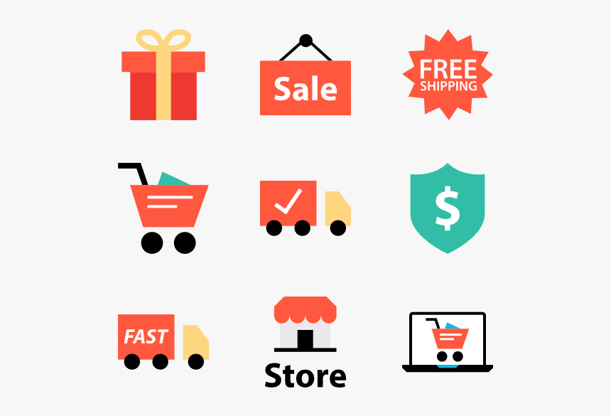 Red E Commerce Icon, HD Png Download, Free Download