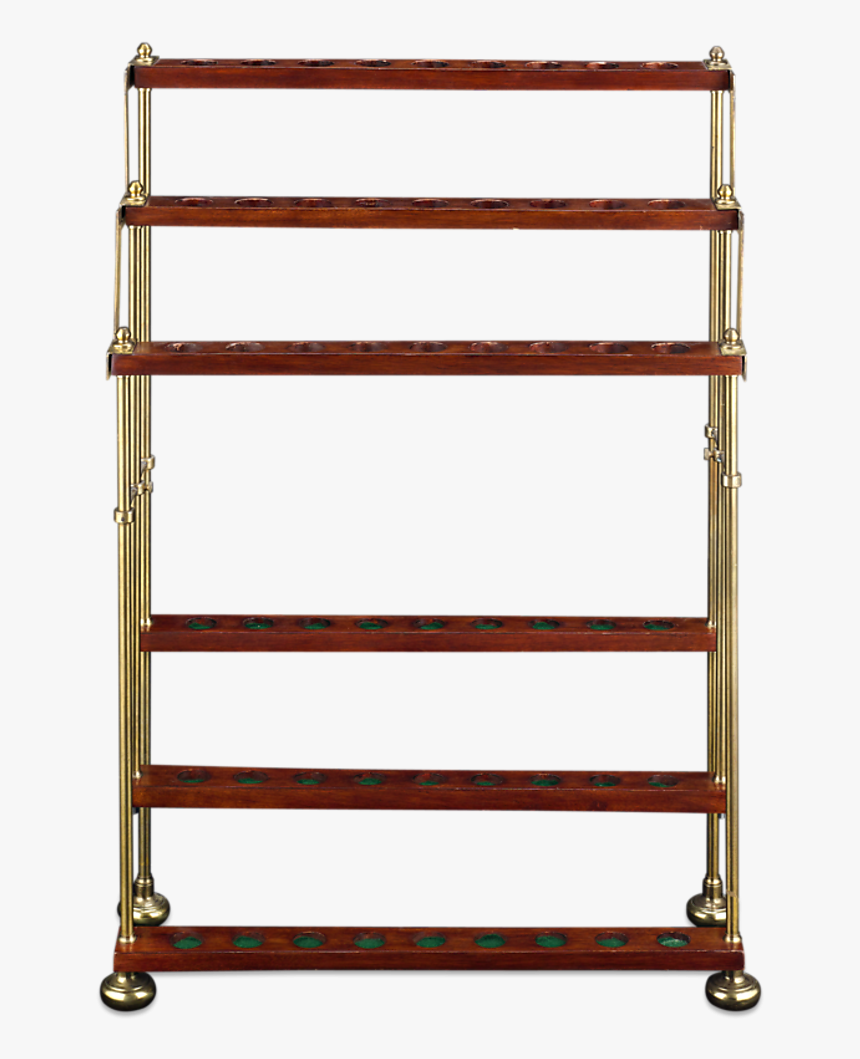 Brass And Mahogany Cane Stand - Shelf, HD Png Download, Free Download