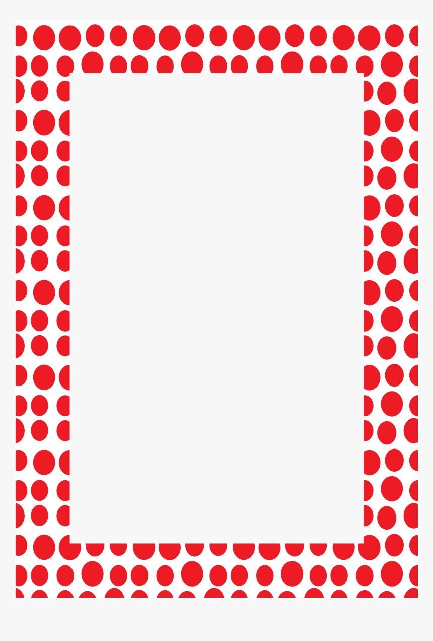 Frame Red Dots - Light Red Border Design, HD Png Download - kindpng